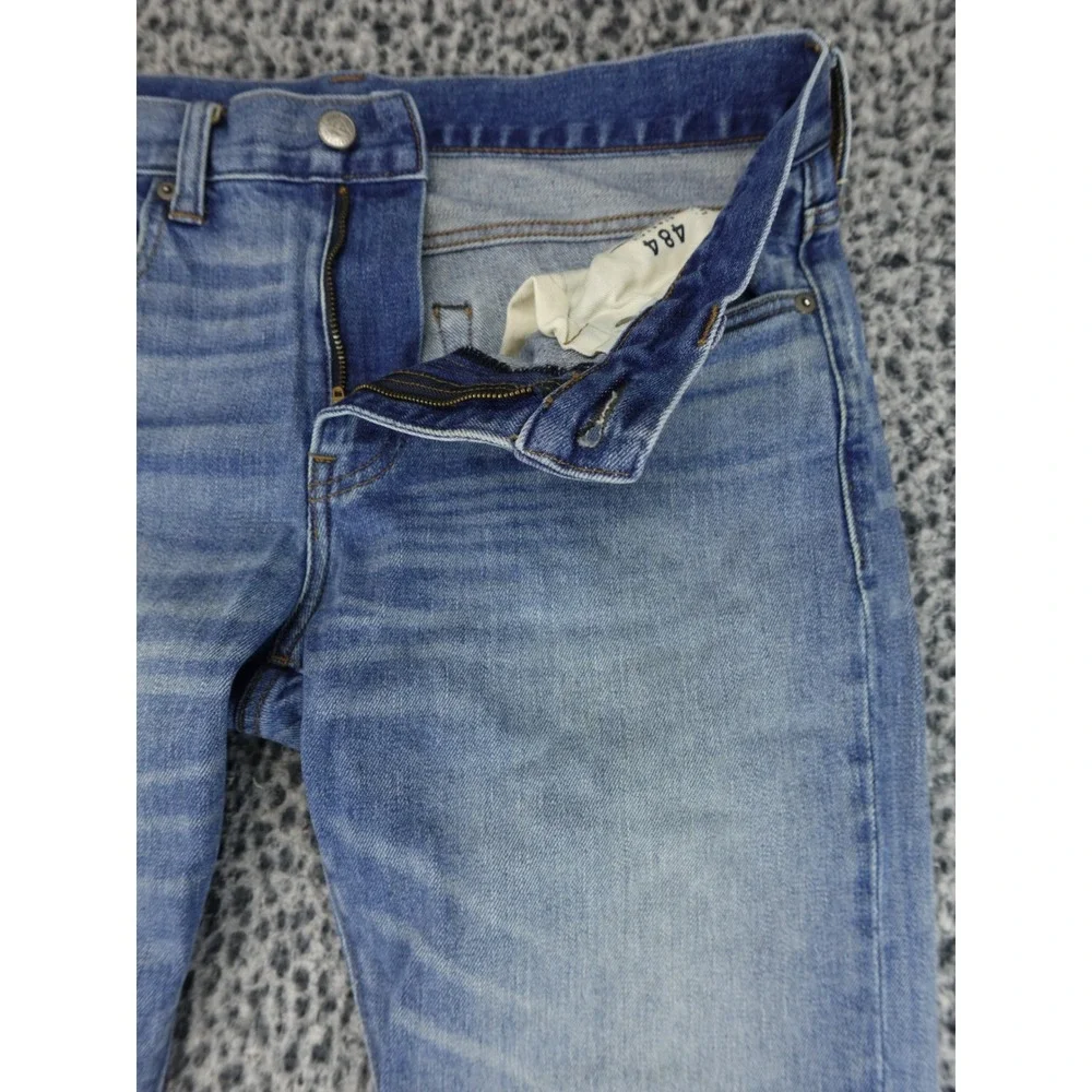 J.Crew 484 Slim Fit Jeans Mens 32x30 Blue Denim Medium Wash Distressed‎ 5-Pocket